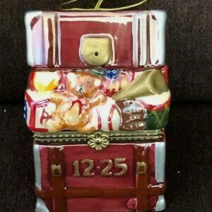 Mr. Christmas Mini Porcelain Wind-Up Motion Music Box/Ornament